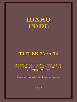cover image of Idaho Code